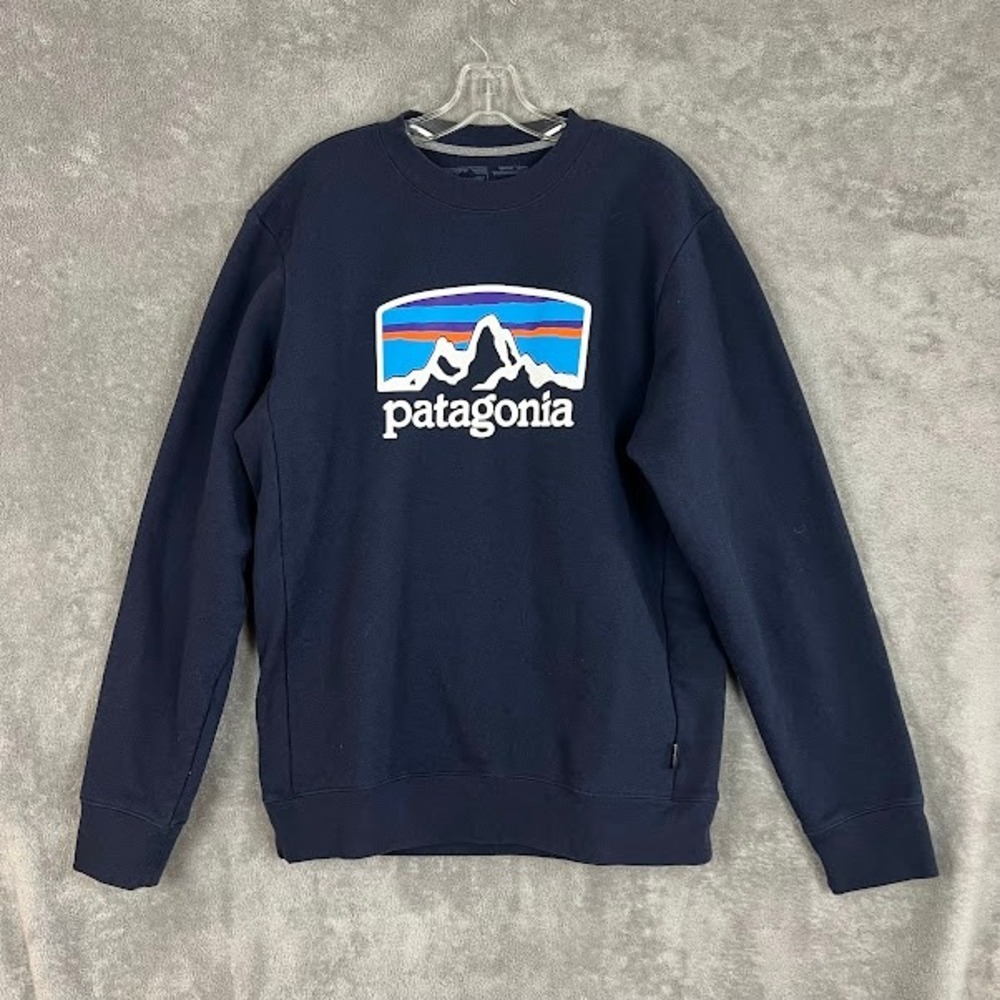 Patagonia Fitz Roy Harrison Uprisal Crewneck Sweater Mens M Sustainable Graphic